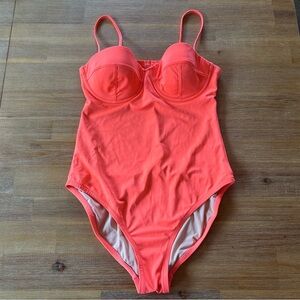 Neon Coral One-Piece Swimsuit